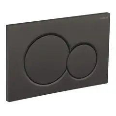 Панель змиву KOER KT-0601-05 240x160x10mm пластикова, кнопка кругла (колір чорний матовий) (KR5176) от KOER - купить в интернет-магазине