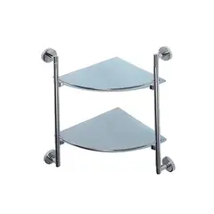 Полка угловая стеклянная Haiba HB1707-2 двухъярусная (HB0734) от HAIBO - купить в интернет-магазине