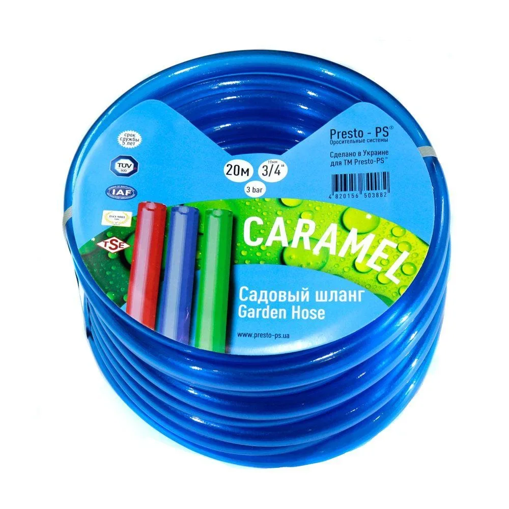 Шланг поливальний Presto-PS силікон садовий Caramel (синій) діаметр 3/4 дюйма, довжина 30 м (CAR B-3/4 30) - фото 2