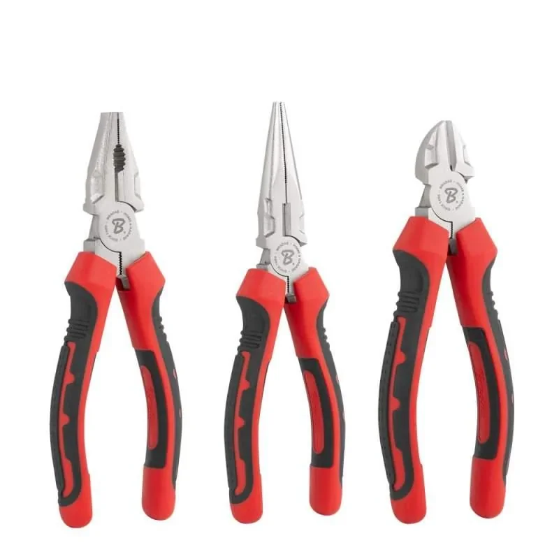 Набір плоскогубців PRO, 3 штуки, нікельовані CRV, HOME & GARAGE, DIY-PL13/1SET - фото 2