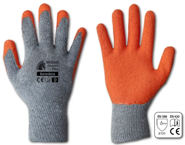 Рукавички захисні HUZAR CLASSIC PLUS латекс, розмір 9, RWHCP9