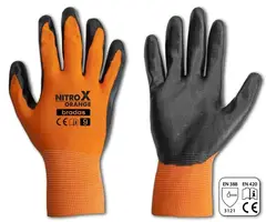 Рукавички захисні NITROX ORANGE нітрил, розмір 9, RWNO9 от Bradas - купить в интернет-магазине