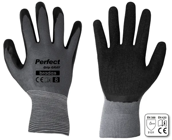 Рукавички захисні PERFECT GRIP GRAY латекс, розмір 10, RWPGGY10