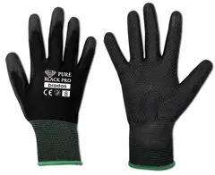 Рукавички захисні PURE BLACK PRO поліуретан, розмір 8, RWPBCP8 от Bradas - купить в интернет-магазине