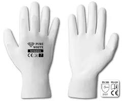 Рукавички захисні PURE WHITE поліуретан, розмір 7, RWPWH7 от Bradas - купить в интернет-магазине