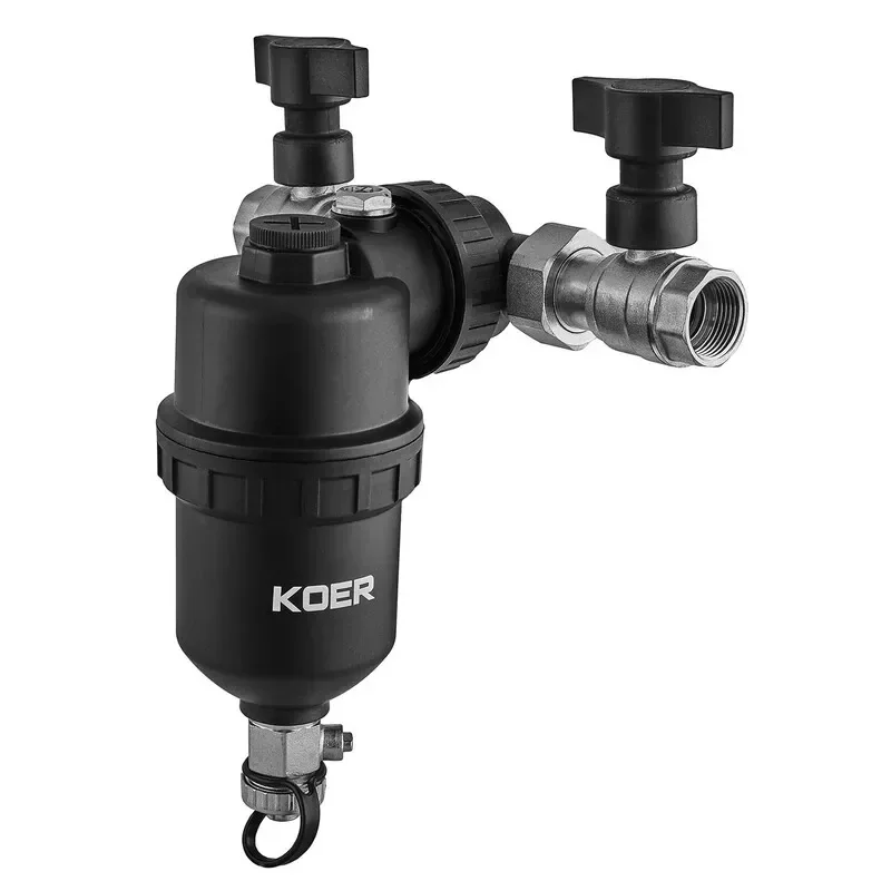 Сепаратор шламу Koer KR.1273 — 3/4" універсальний магнітний з кранами (PA-GF) (KR5678)