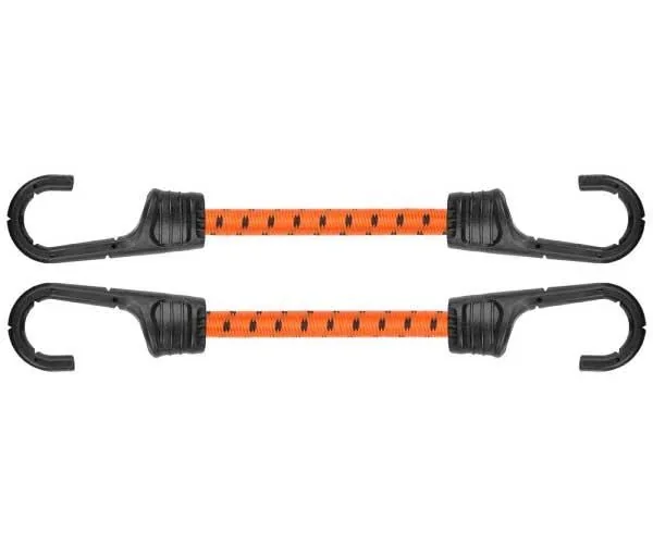 Шнур еластичний гумовий 60см х 2шт. з металевими гачками PVC BUNGEE CORD HOOK, BCH2-08060OR-B