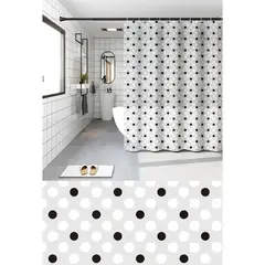 Шторка для ванної ZERIX SCP-018-180x200 з PEVA (поліетиленвінілацетату) (Узор "Круги") (ZX6091) от Zerix - купить в интернет-магазине