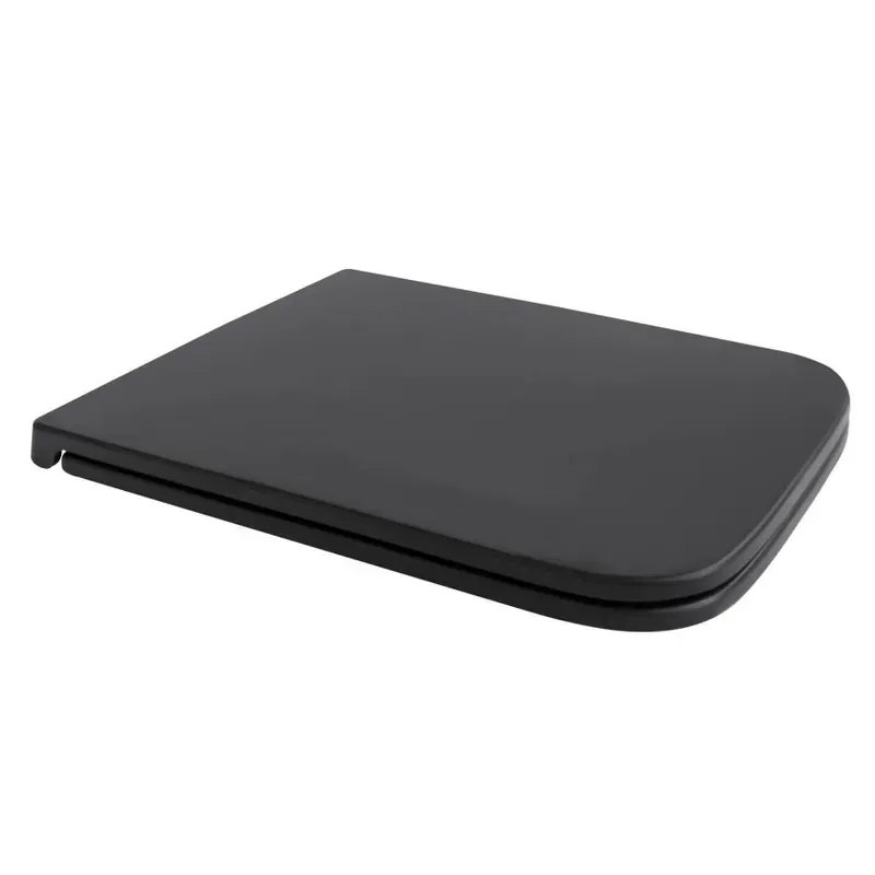 Сидіння-кришка для унітаза MIXXUS PREMIUM SEAT COVER QUADRO-2001 BLACK 427х344х39mm дюропластове швидкознімне з мікроліфтом