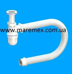 Сифон білий (неіржавкий випуск 1*1/2") з гофрошлангом.SL 01 от Santehplast - купить в интернет-магазине