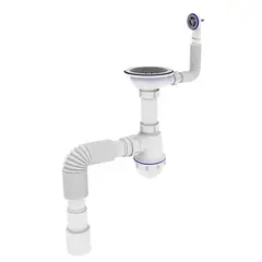 Сифон для кухні Zerix SK-02-C 3 1/2"x40 з різьбовим випуском та круглим переливом (ZX4954) от Zerix - купить в интернет-магазине