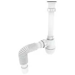 Сифон для раковини Zerix SU-03-А з ревізією (Колір білий) 1 1/4'' (ZX5083) от Zerix - купить в интернет-магазине