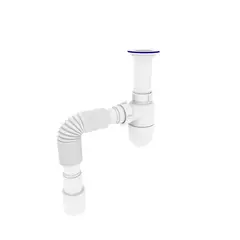 Сифон для умивальника Zerix SU-02-A 1 1/2"x40 з литим випуском (ZX4948) от Zerix - купить в интернет-магазине