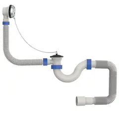 Сифон для ванни Mixxus SV-01-A 1 1/2" прямоточний з випуском та переливом (MI8201) от MIXXUS - купить в интернет-магазине