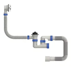 Сифон для ванни Mixxus SV-02-A 1 1/2" з ревізією, випуском та переливом (MI8202) от MIXXUS - купить в интернет-магазине