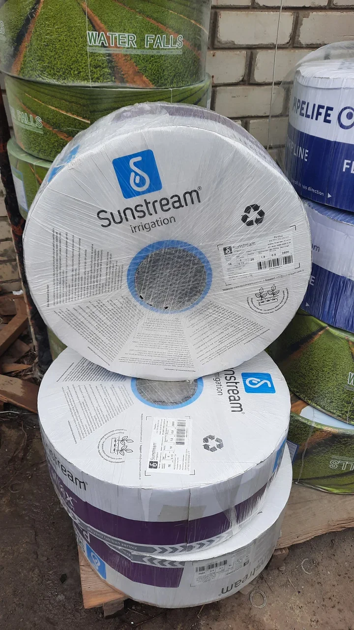 Стрічка Sunstream щілинна 6 mils через 20см, водовилив 1,8л/год 2,8 км/бухта.