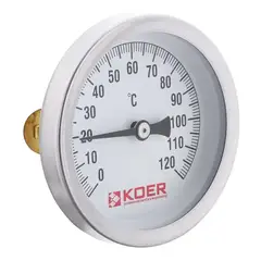 Термометр накладной с пружиной KOER KT.672A D=63мм (KR2897) от KOER - купить в интернет-магазине