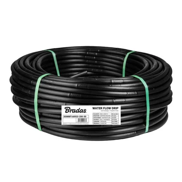Трубка крапельна Ø 16мм / 0,9мм / 33см / 2 л/год – WATER FLOW DRIP – 50 м, DSWWF160933-200-50