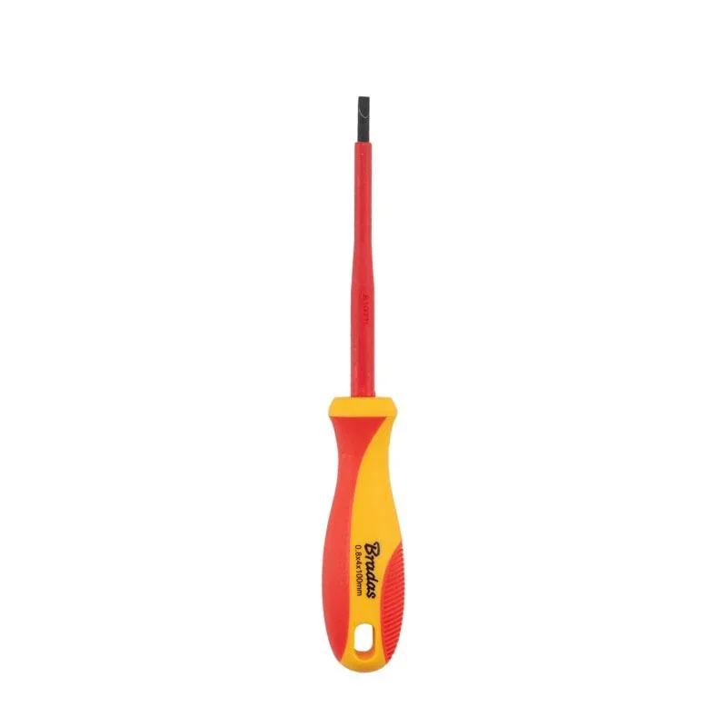 Викрутка плоска, SL 4/100 мм 1 кВ, HOME & GARAGE, DIY-SL1140100-V