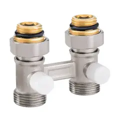 Вузол нижнього підключення радіатора прямий 3/4"x1/2" Koer KR.1133 (комплект) (KR3114) от KOER - купить в интернет-магазине