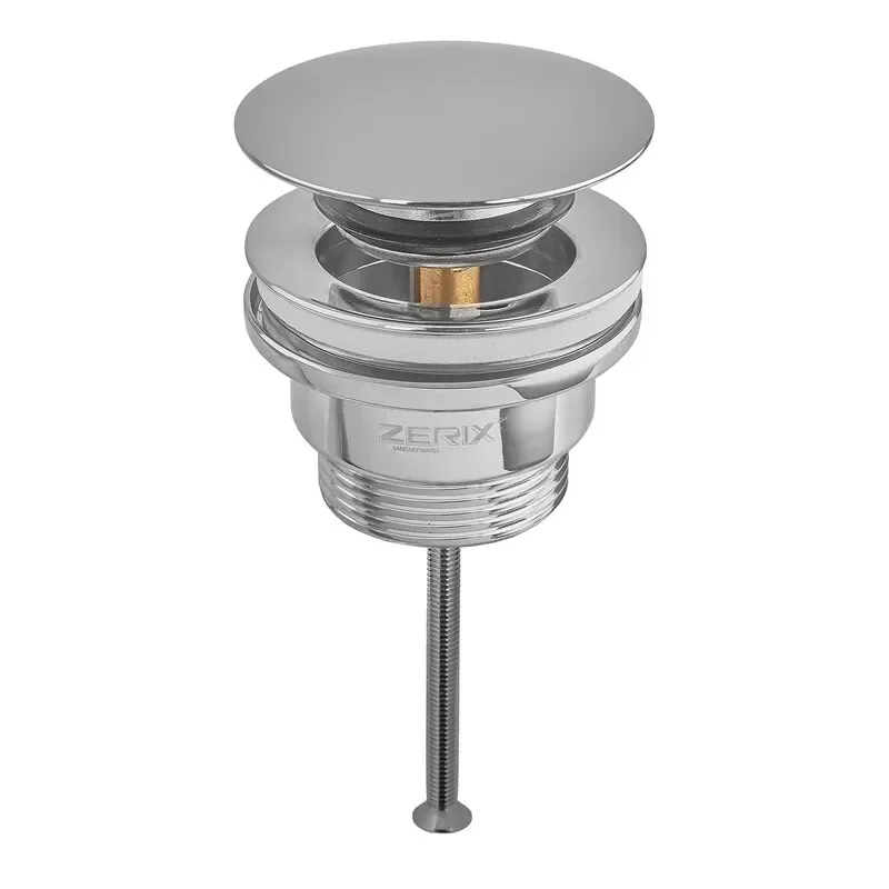 Донний клапан для раковини Zerix BV-03 1 1/4''  універсальний (з/без перел) СLICK-СLACK (Колір хром