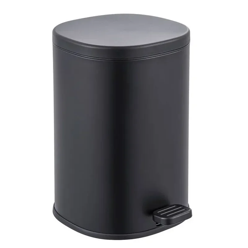 Відро для сміття з плавним закриттям овальне Zerix Prime-TC0105 Black 5л колір чорний (ZX5902)