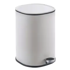 Відро для сміття з плавним закриттям овальне Zerix Prime-TC0105 White 5л колір білий (ZX5901) от Zerix - купить в интернет-магазине