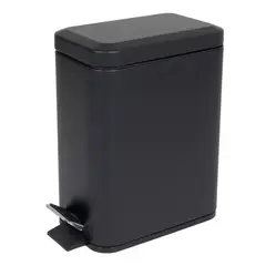 Відро для сміття з плавним закриттям прямокутне Zerix Sansa-TC0105 Black 5 л колір чорний (ZX5894) от Zerix - купить в интернет-магазине