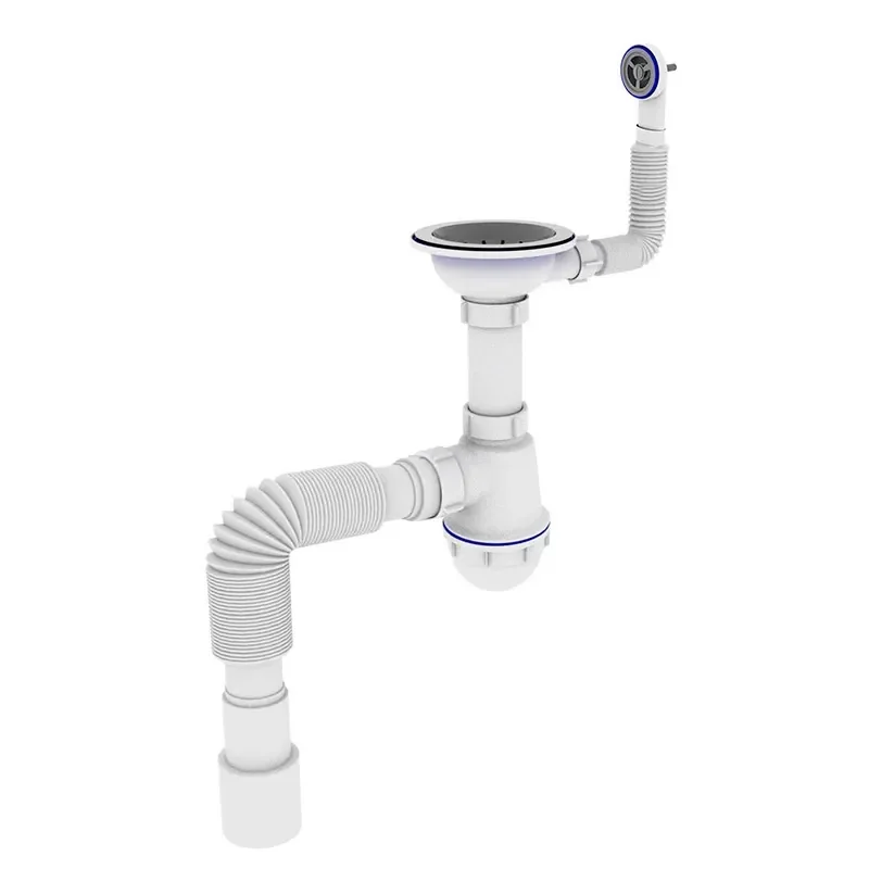 Сифон для кухні Zerix SK-02-C 3 1/2"x40 з різьбовим випуском та круглим переливом (ZX4954) - фото 2