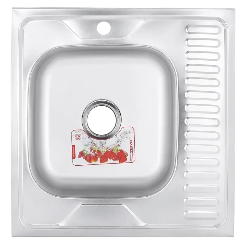 Мойка кухонная Zerix Z6060L-04-160E (Satin) (ZM0567) - фото 2