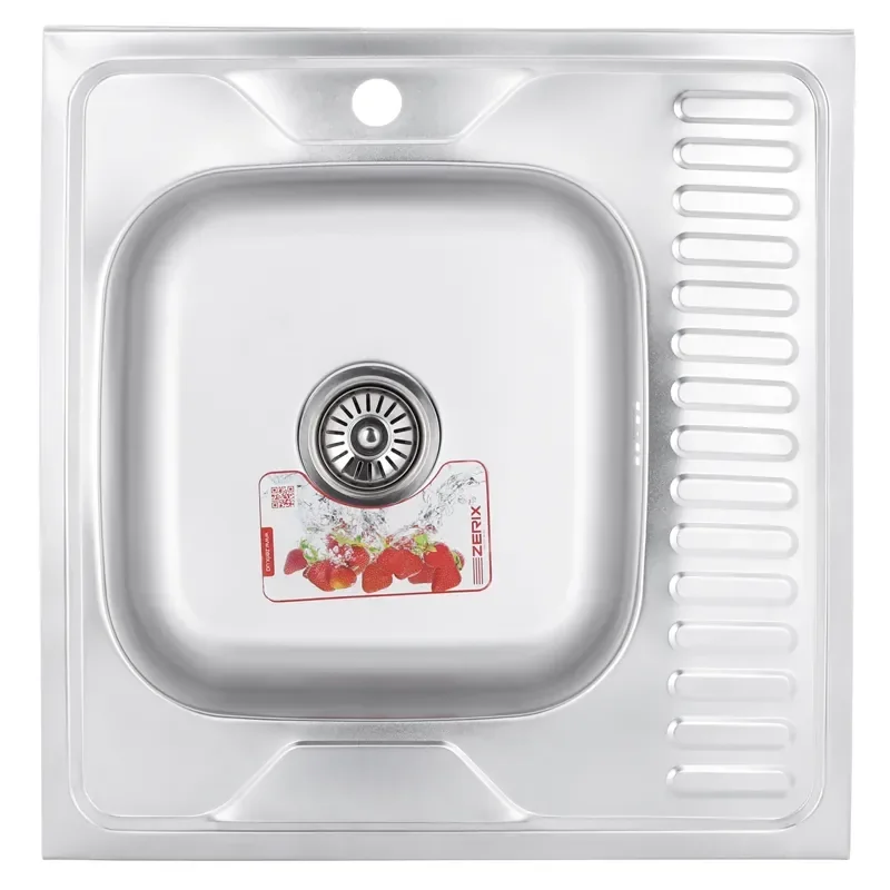 Мойка кухонная Zerix Z6060L-08-180MD (micro decor) (ZS0587) - фото 2