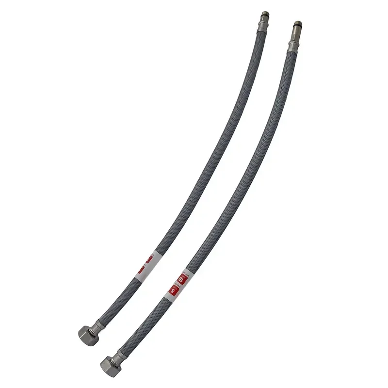Гнучке підведення Zerix ZHN-02-F1/2"xM10-030 (нейлонове обплетення, гайки нерж) (пара) (ZX5155) - фото 2