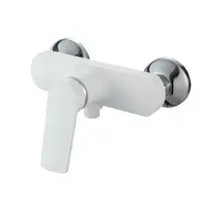 Змішувач для душової кабіни Plamix Lucas-003 SET White з шлангом, лійкою та кронштейном (PM0711) от PLAMIX - купить в интернет-магазине