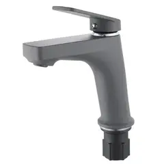 Змішувач для умивальника Plamix Lucas-001 SET Graphite (з підводкою) (Квіт графіт) (PM6100) от PLAMIX - купить в интернет-магазине