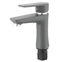 Змішувач для умивальника Plamix Oscar-001 Graphite (без підведення) (Квіт графіт) (PM6097) от PLAMIX - купить в интернет-магазине