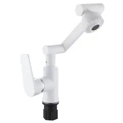 Змішувач для умивальника з регульованим виливом Plamix Oscar-001-FX SET White (з підводкою) (Квіт білий) (PM6105) от PLAMIX - купить в интернет-магазине