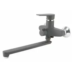 Змішувач для ванни Plamix Oscar-006 Euro SET Graphite (зі шлангом, лійкою та кронш.) (Кольор графіт) (PM6098) от PLAMIX - купить в интернет-магазине